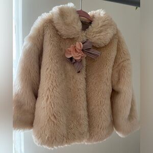Monnalisa faux fur jacket